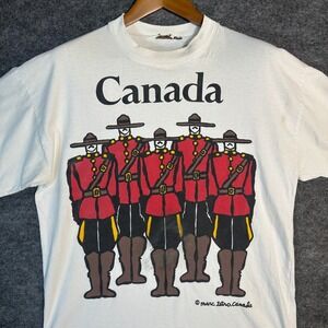 Vintage Single Stitch Marc Tetro T Shirt Royal Canadian Mounted Police‎ Tee